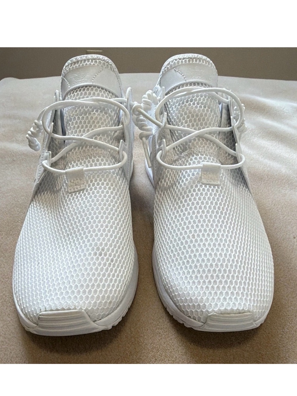 adidas Men’s Low Top Lace-Up Athletic Sneaker White Textile Breathable US 12